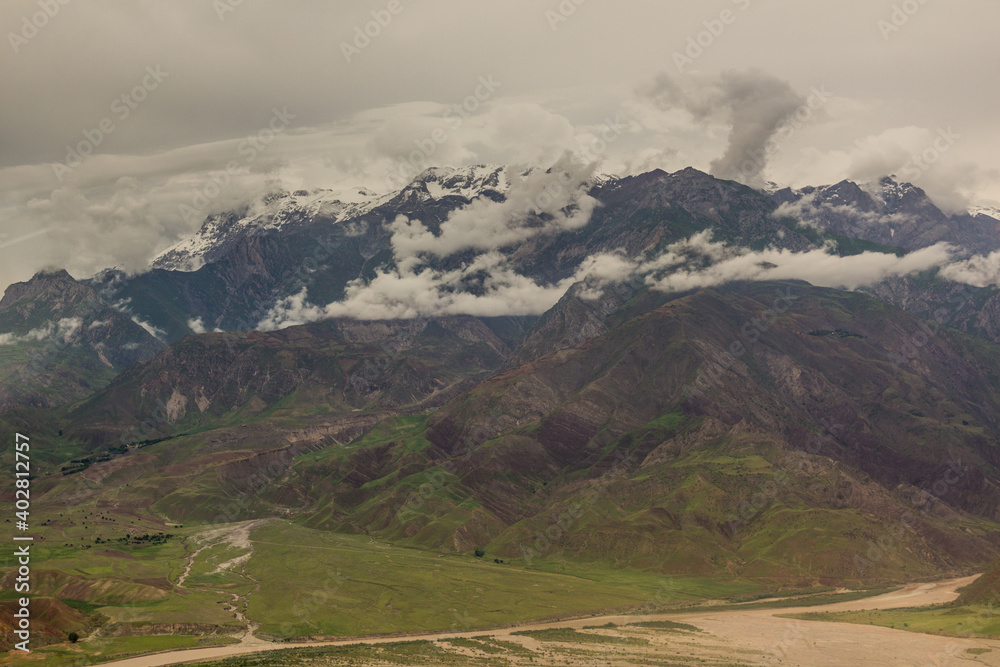 Mountains near Kulob in Tajikistan