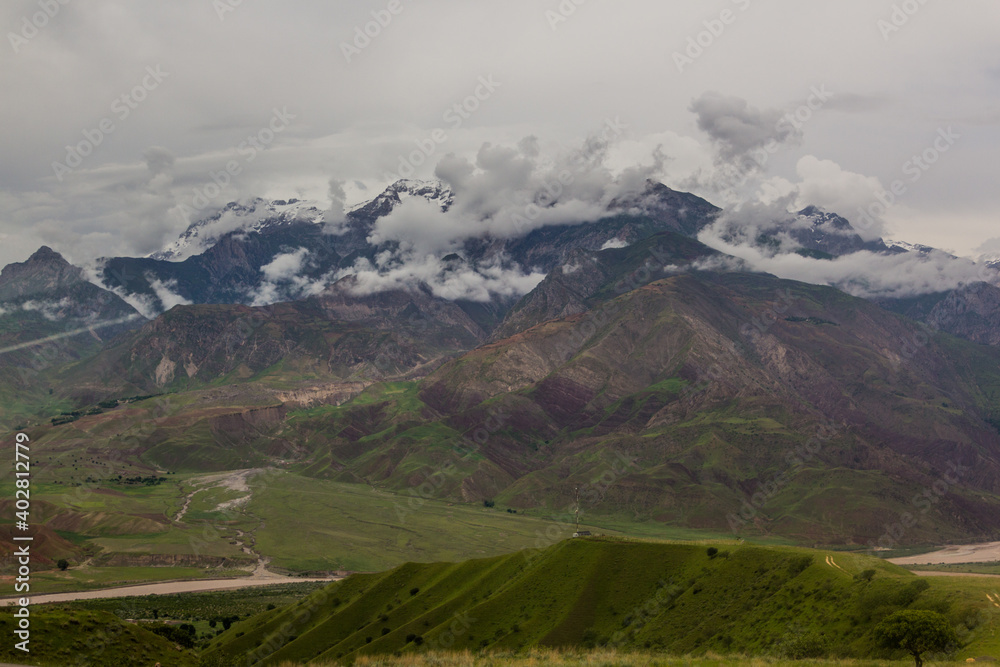 Mountains near Kulob in Tajikistan