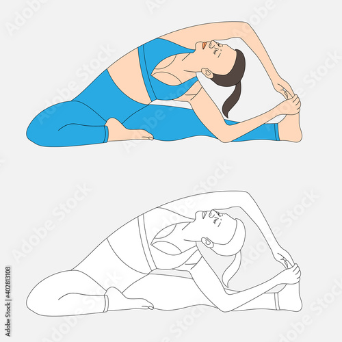 Yoga, Fitness, Pilates, Sport - Icon, Logo