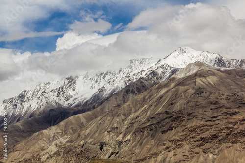 Snow covered mountains above Wakhan valley, Tajikistan