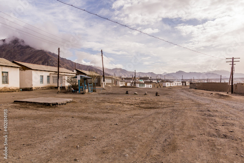 Morning view of Murghab village in Gorno-Badakhshan Autonomous Region, Tajikistan © Matyas Rehak