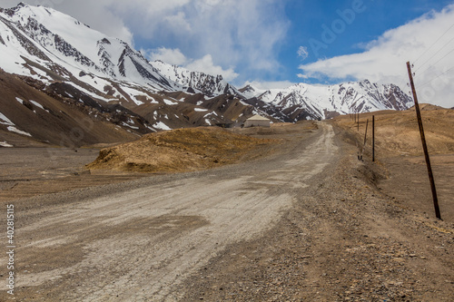  Ak Baital pass at Pamir Highway in Gorno-Badakhshan Autonomous Region, Tajikistan photo