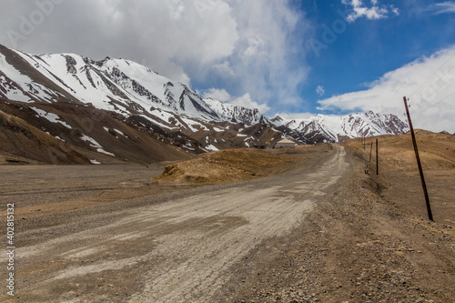 Ak Baital pass at Pamir Highway in Gorno-Badakhshan Autonomous Region, Tajikistan