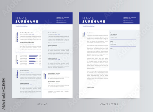 Clean And Modern Resume/CV Template Design