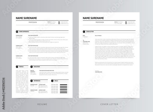 Clean And Modern Resume/CV Template Design