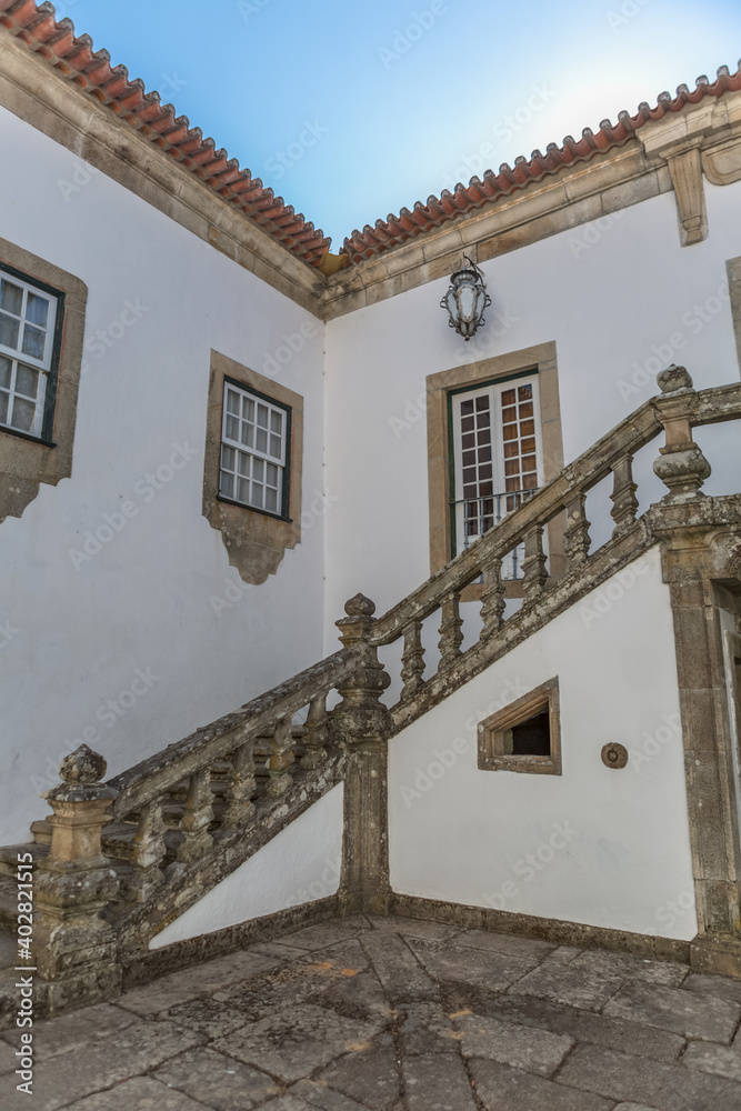 View of the Solar de Mateus exterior building, iconic of the 18th century Portuguese baroque