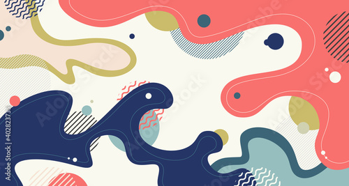Abstract liquid splash form freestyle of illustration art template colorful. Decorate of minimalist design background. illustration vector