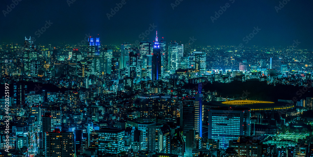 サイバーパンク都市, 東京の夜景