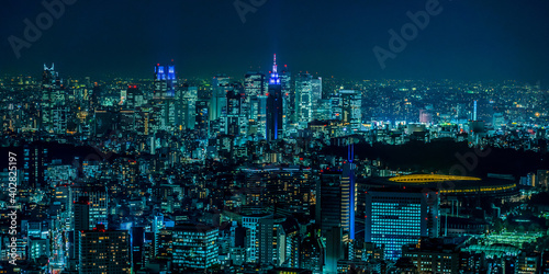 サイバーパンク都市, 東京の夜景