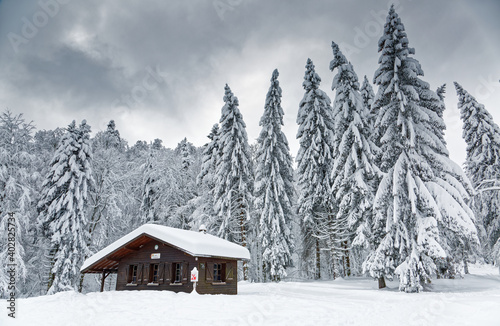 chalet des Vosges en hiver © Olympixel