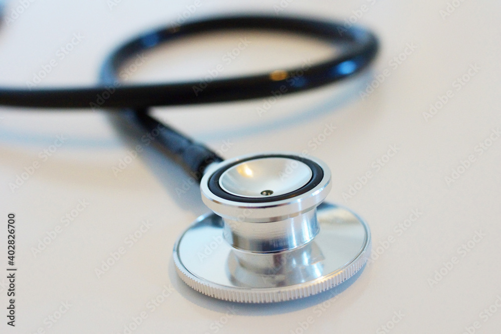 Detail of a stethoscope. Detail of a stethoscope.