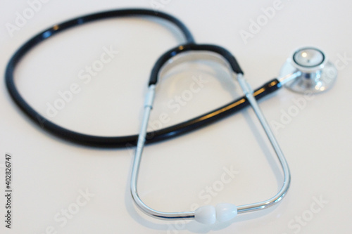 Detail of a stethoscope.