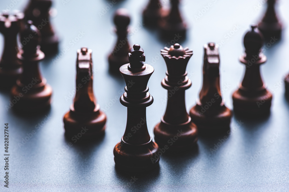 Chess pieces board game in business success leadership concept Chess pieces board game in business success leadership concept
