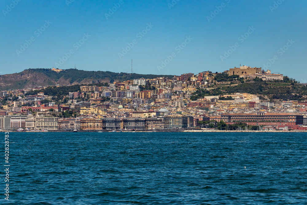 view of naples from the sea