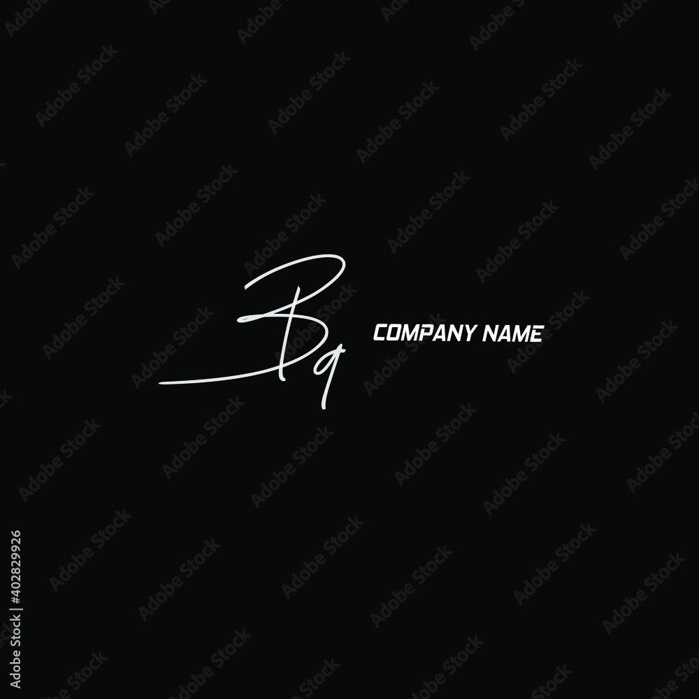 Ba handwritten logo for identity black background Ba handwritten logo for identity black background