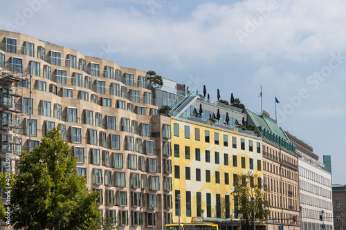 construction sites for new residential and apartment buildings around Berlin's