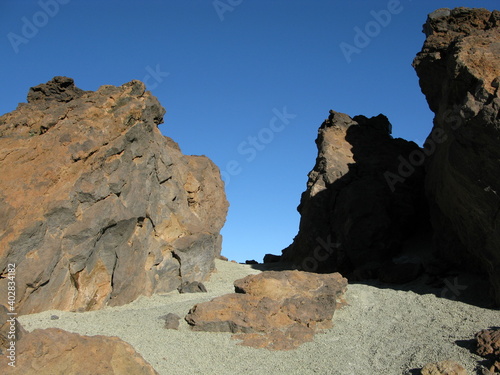 Rocher dans le parc national du Teide (Tenerife)
