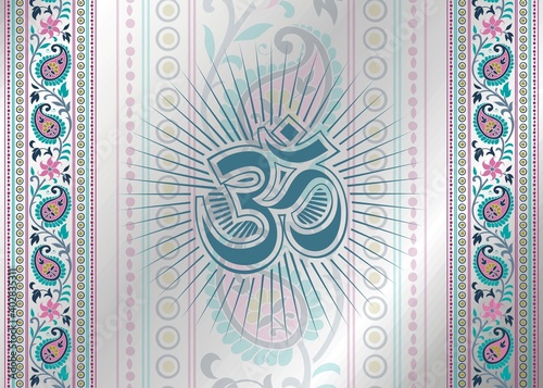 aum syllable , paisley design ,Hinduism , India	