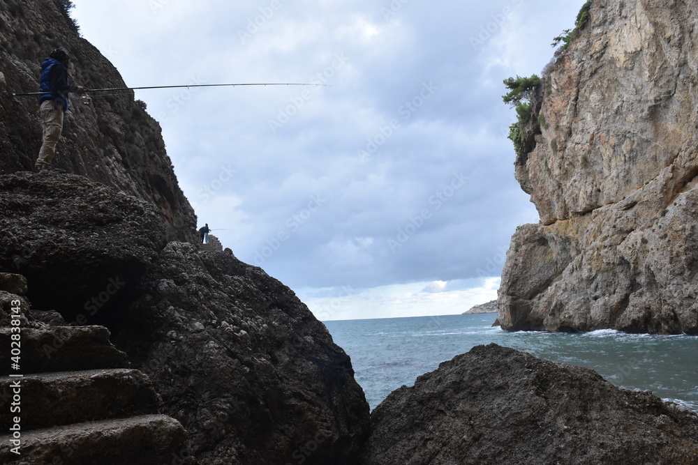 Scorcio della scogliera di San Cataldo,comune di Terrasini, Palermo, Per molti conosciuta come