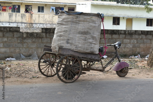Garbage collection try Motor cycle vehicle