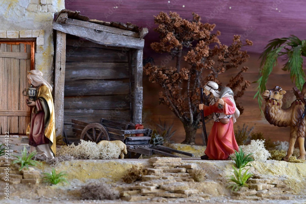 Weihnachtskrippe orientalisch, Orient, heilige Nacht, Weihnachten