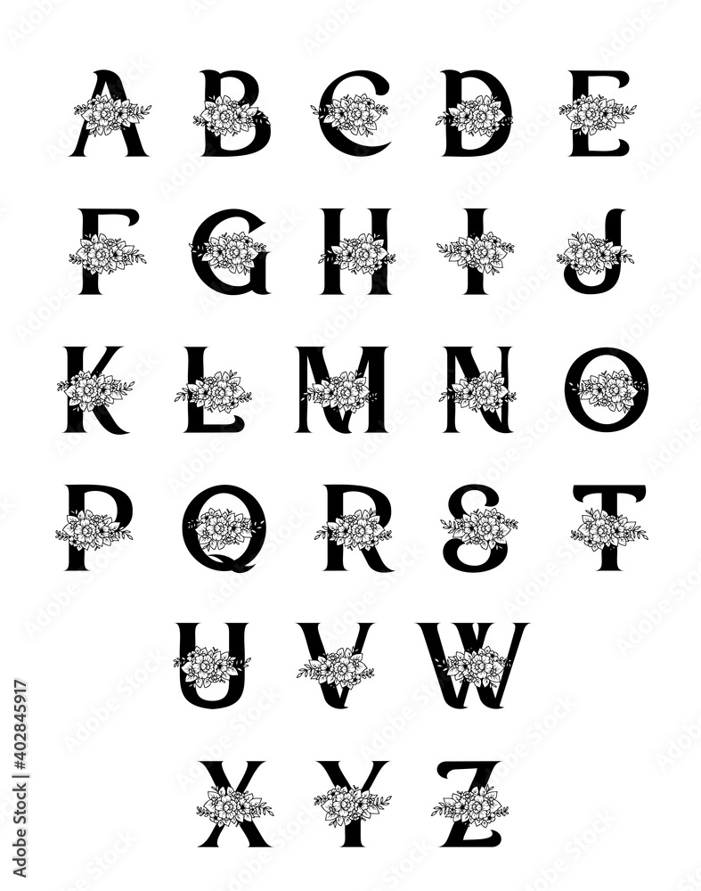 Obraz premium vector works alphabet monograms