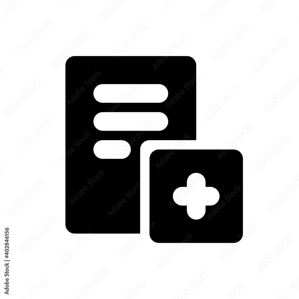 New document user interface icon in glyph style New document user interface icon in glyph style