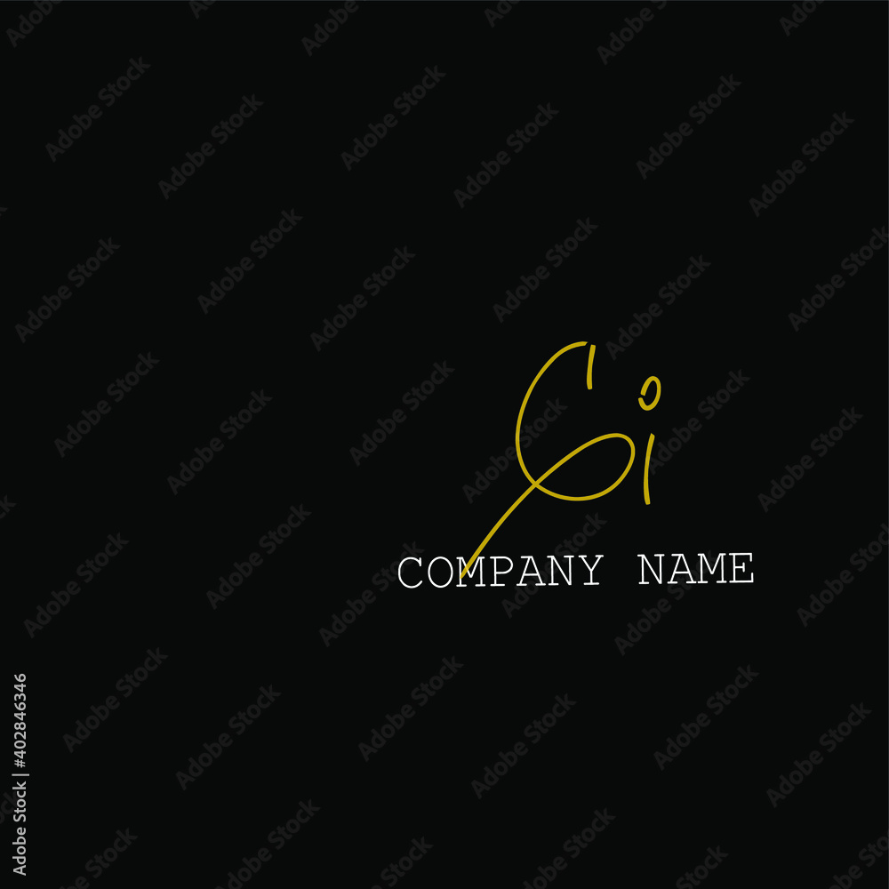 Gi handwritten logo for identity Gi handwritten logo for identity