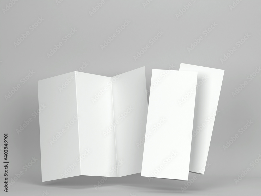 Blank trifold brochure mockup Blank trifold brochure mockup