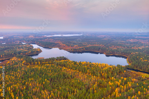 Aerial landscape of Belarus