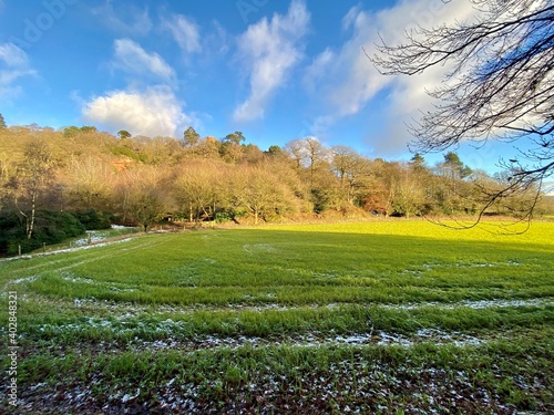 A view of Hawkstone Follies in the winter
