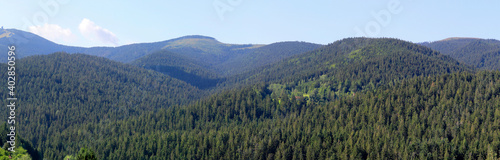  Bayerischer Wald, Hügellandschaft, Mittelgebirge, Bayern, Deutschland, Europa, Panorama 