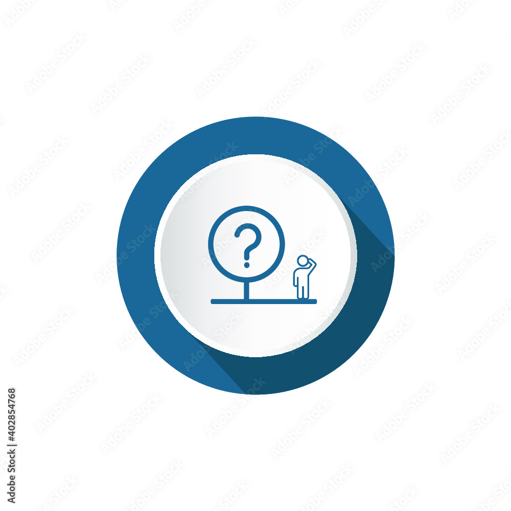Problems concept line button vector Problems concept line button vector