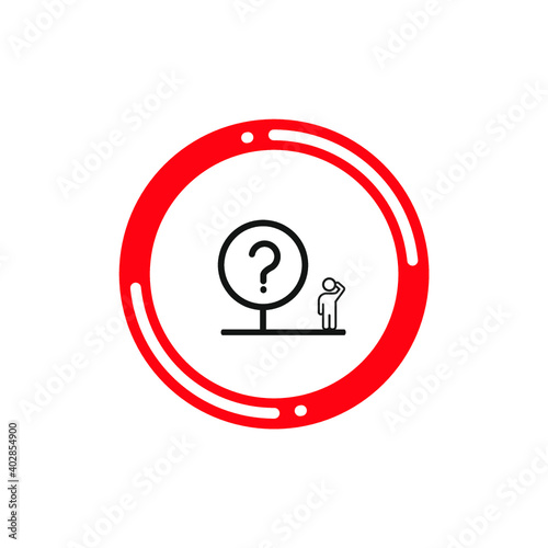 Free Download Problems concept line in red circle - GFXLoad