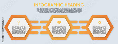 Hexagon infographic template
