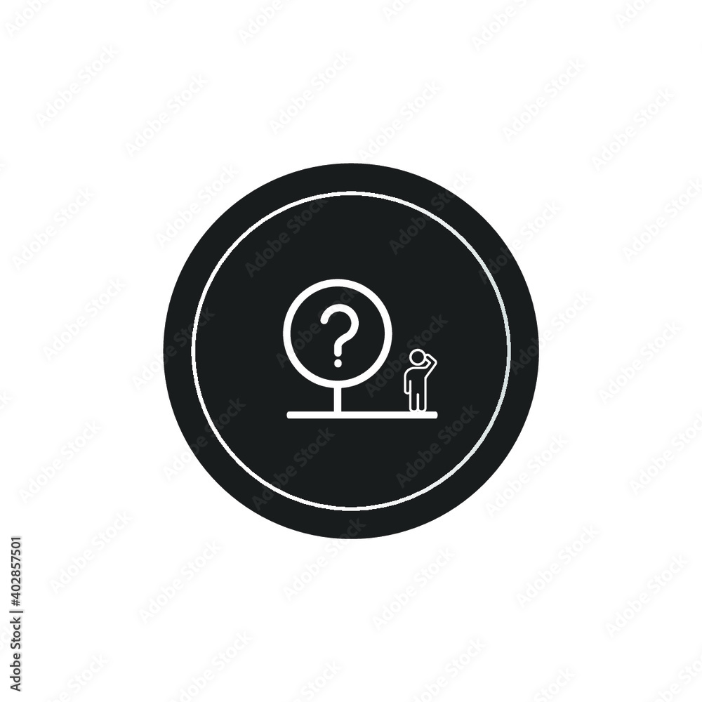 Problems button icon. Vector Icon Problems button icon. Vector Icon