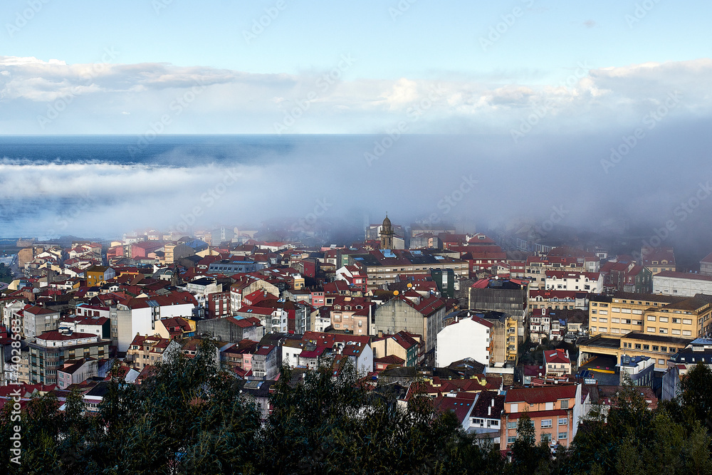 fog over the city