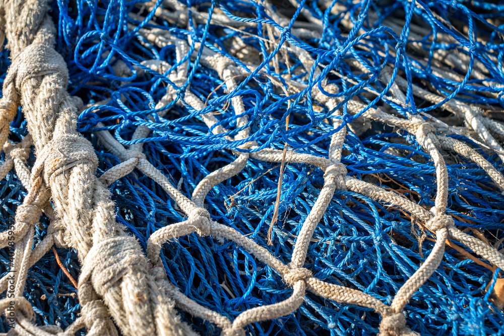 blue fishing net
