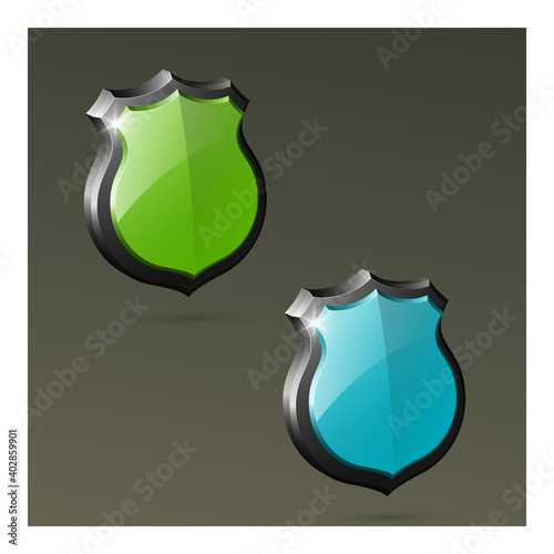 Protected guard shield concept. Safety badge color icon. Privacy colorful banner shield . Security bright label. Defense tag. Presentation shining sticker shape. defense safeguard shield sign