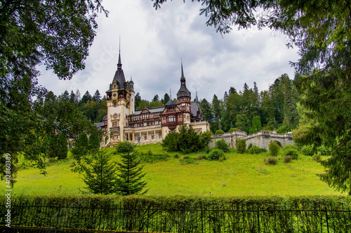 Pelles castle in Brasov Romania a beautiful landscape