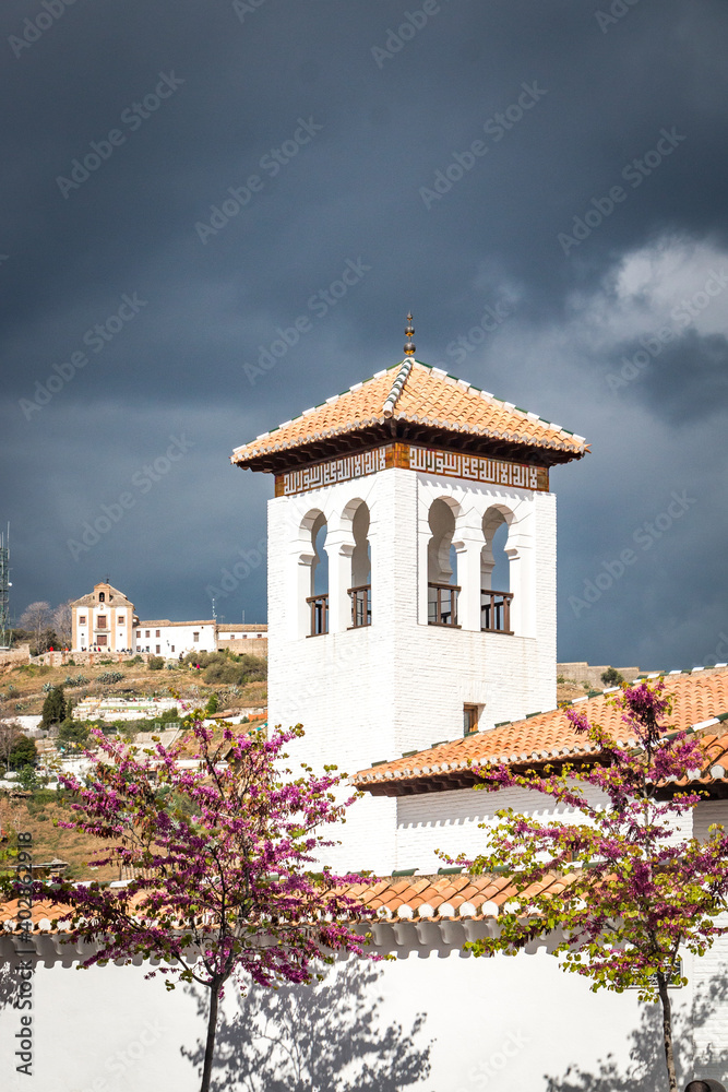 old part of granada, andalusia, spain, dramatic sky, thunderstorm
