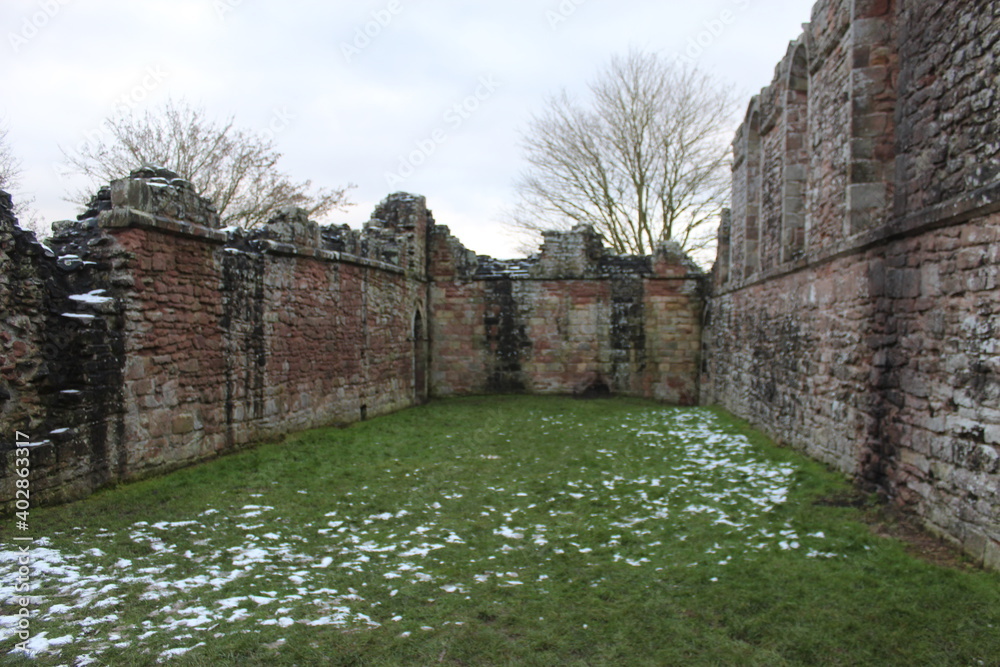 Obraz premium Historic Building White Ladies Priory 12th Century Ruins