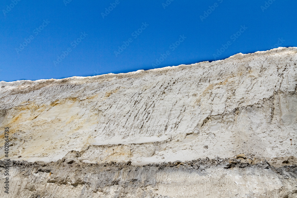 Geological section of a layer of minerals Geological section of a layer of minerals