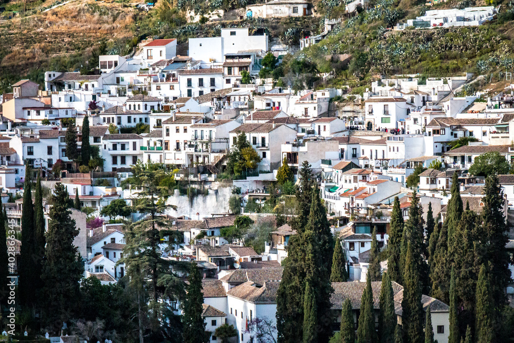  view of granada old town, andalusia, spain