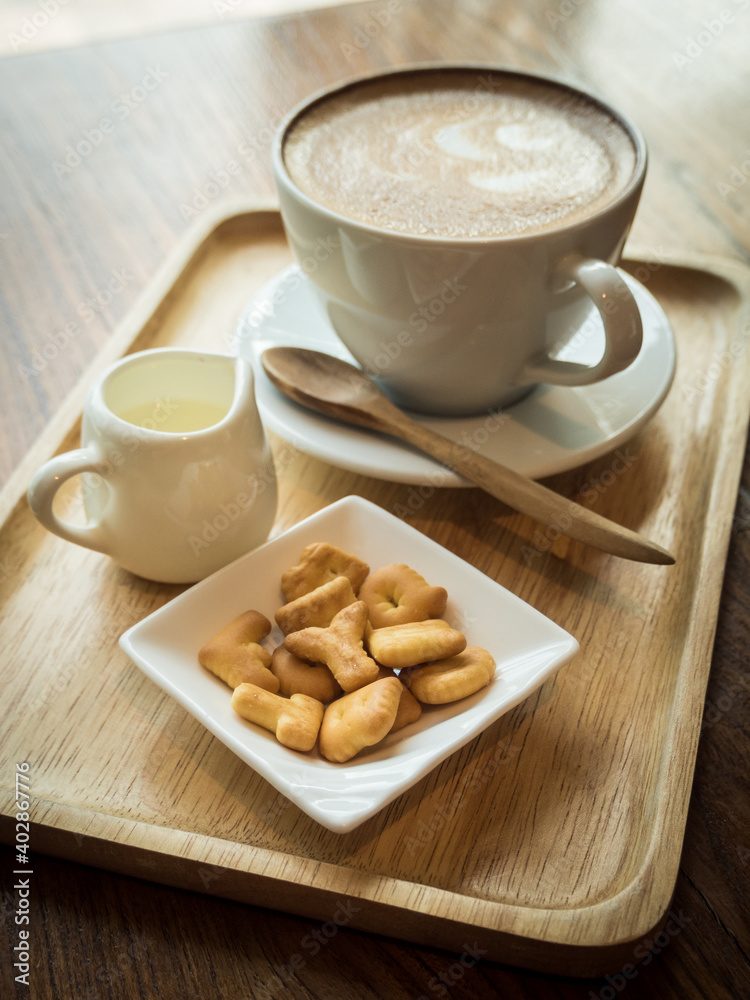 Hot coffee.