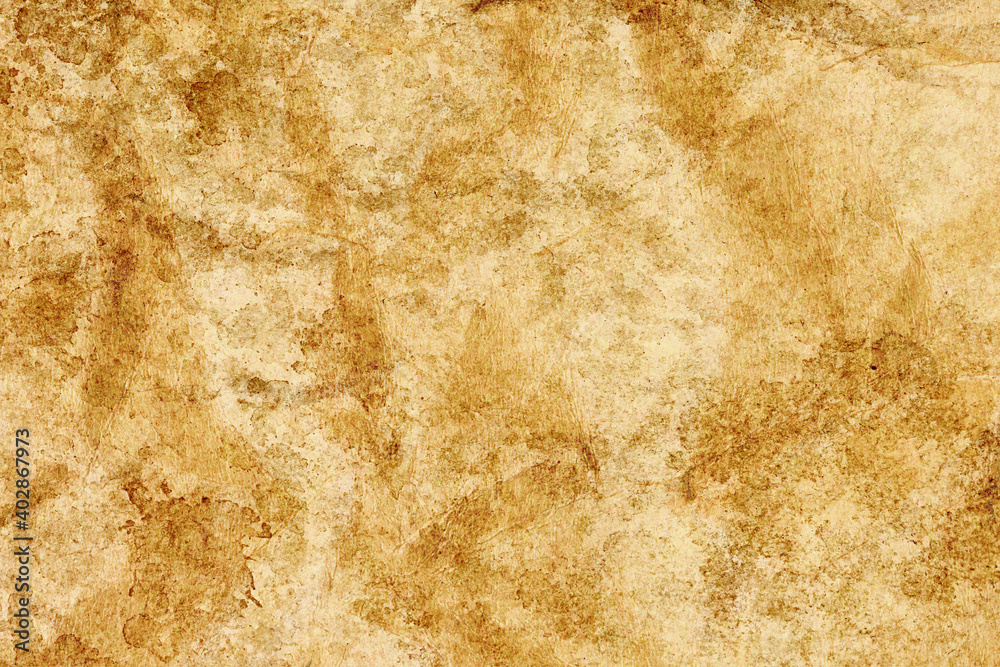 Rustic Stained Paper Parchment paper background. Coffee stains background. Brown splash ...