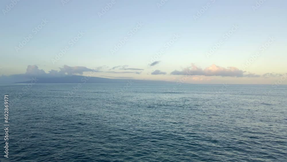 Serene sunset over Pacific Ocean on Hawaii Islands Serene sunset over Pacific Ocean on Hawaii Islands
