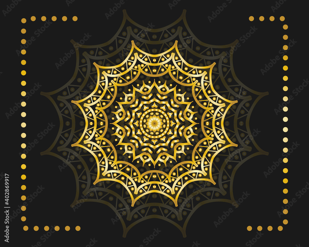 Abstract Mandala Pattern With Golden S 