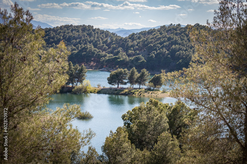 lake in the andalusian mountains, spain