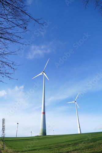 wind turbine producing renewable energy